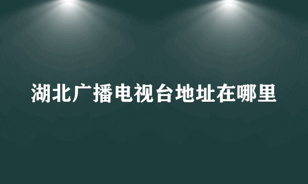 湖北广播电视台地址在哪里