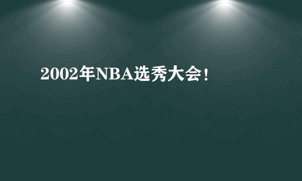 2002年NBA选秀大会！