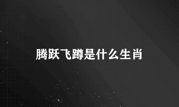 腾跃飞蹲是什么生肖