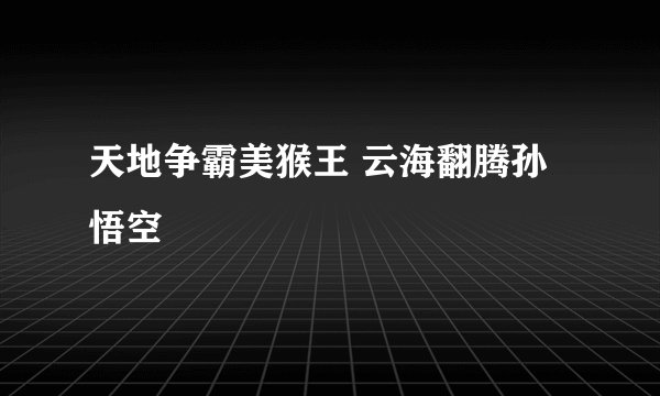 天地争霸美猴王 云海翻腾孙悟空