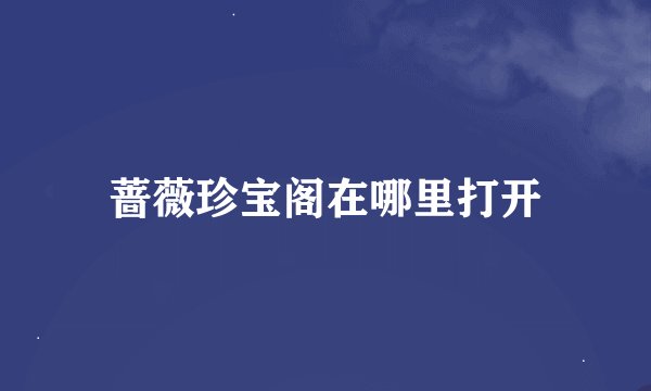 蔷薇珍宝阁在哪里打开