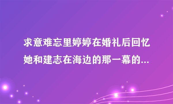 求意难忘里婷婷在婚礼后回忆她和建志在海边的那一幕的一首插曲