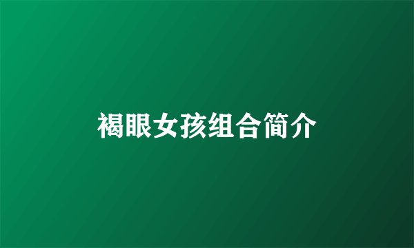 褐眼女孩组合简介