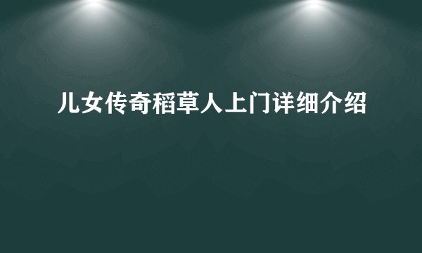 儿女传奇稻草人上门详细介绍