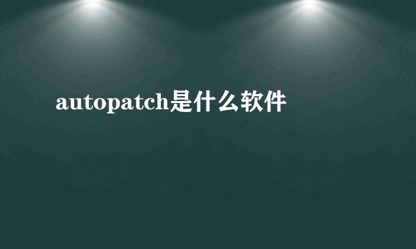 autopatch是什么软件