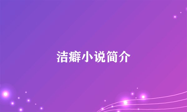 洁癖小说简介