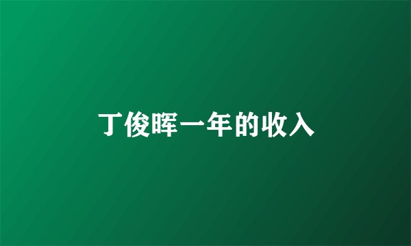 丁俊晖一年的收入