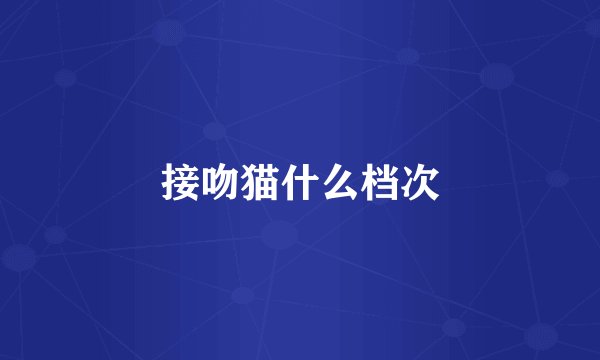 接吻猫什么档次