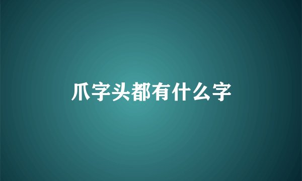 爪字头都有什么字