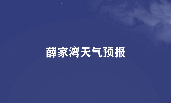 薛家湾天气预报