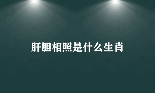肝胆相照是什么生肖
