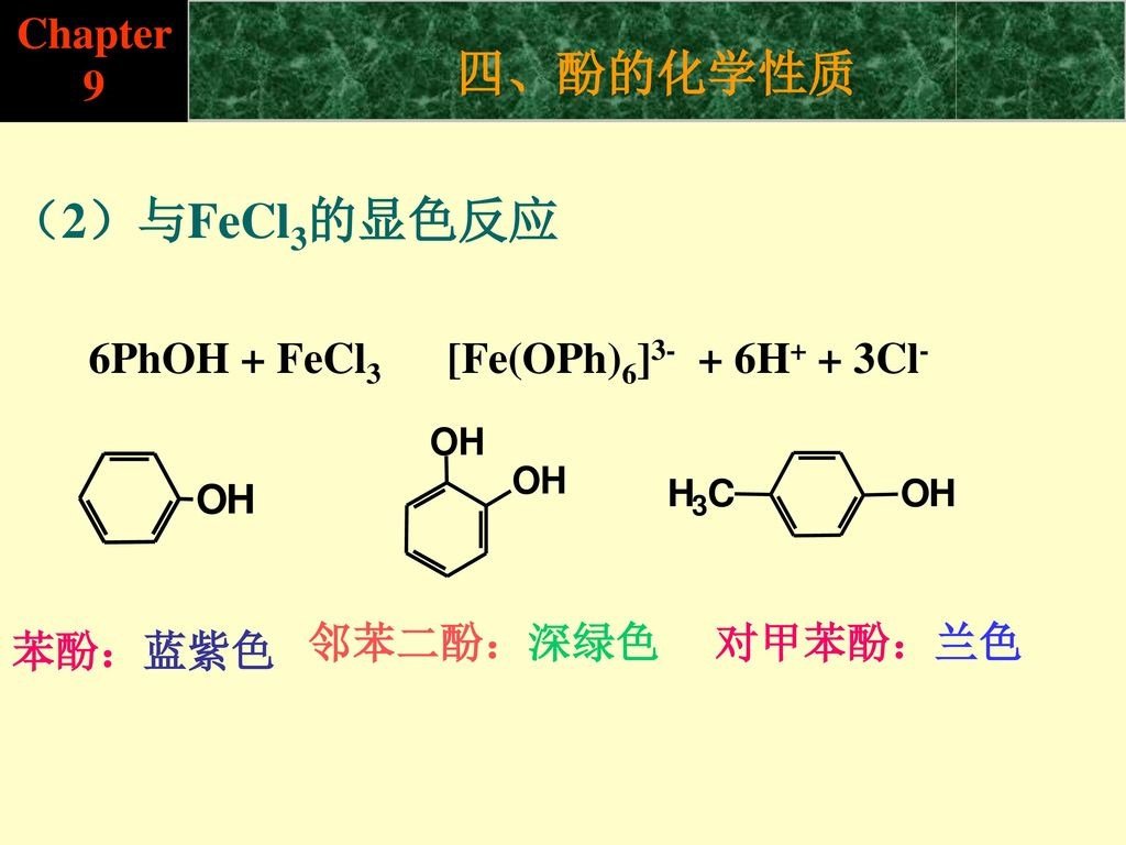 fecl3遇酚为什么显紫色