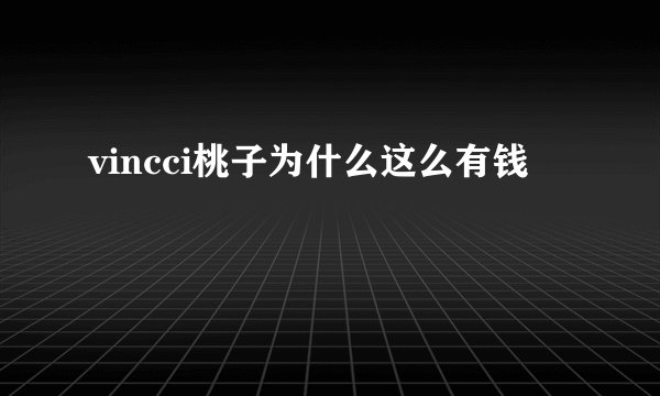 vincci桃子为什么这么有钱