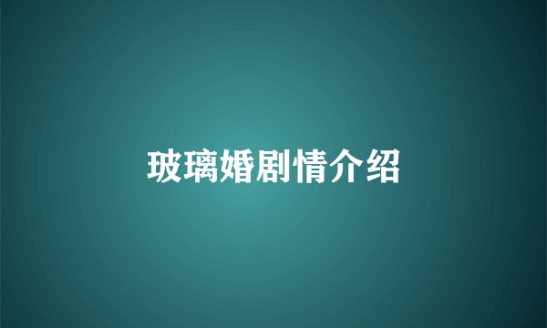 玻璃婚剧情介绍