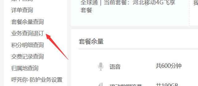 在中国移动网中如何退订套餐?及查看自己的全部业务?