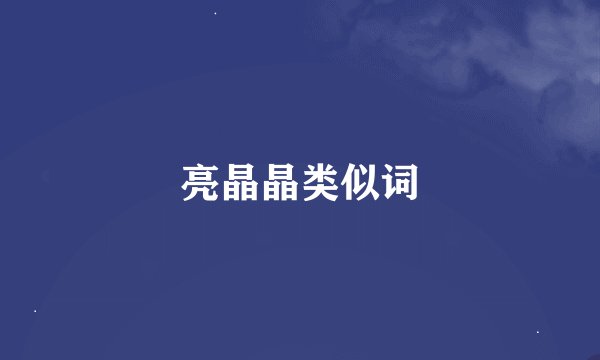 亮晶晶类似词