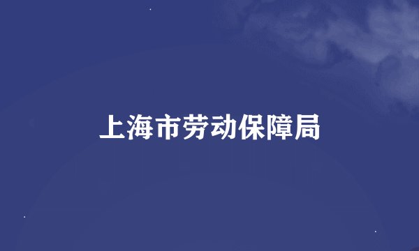上海市劳动保障局