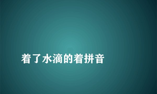 
着了水滴的着拼音

