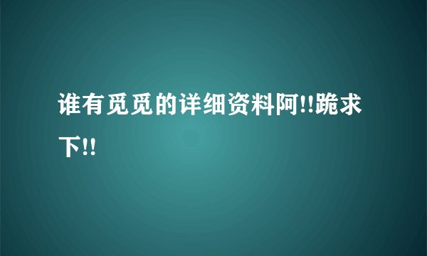 谁有觅觅的详细资料阿!!跪求下!!