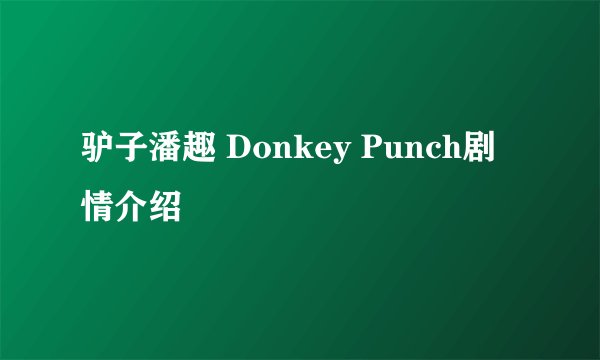 驴子潘趣 Donkey Punch剧情介绍