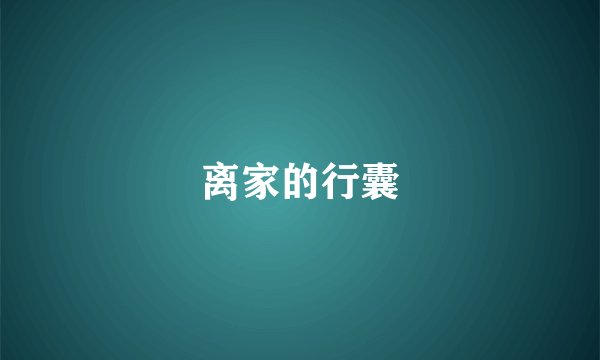离家的行囊