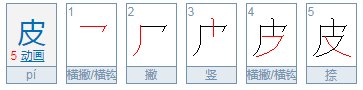 皮字的偏旁是什么？