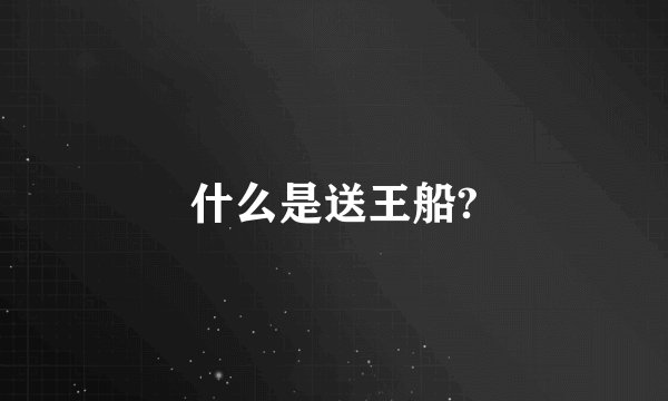 什么是送王船?