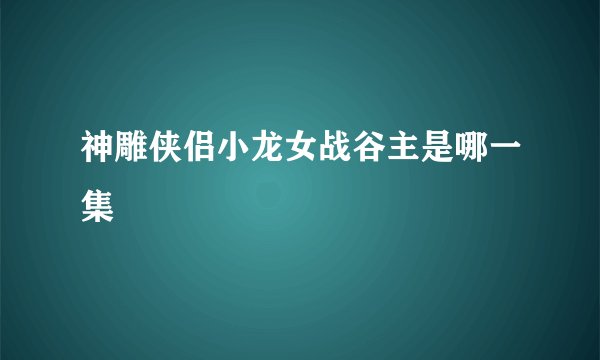 神雕侠侣小龙女战谷主是哪一集