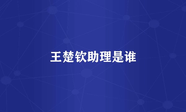 王楚钦助理是谁