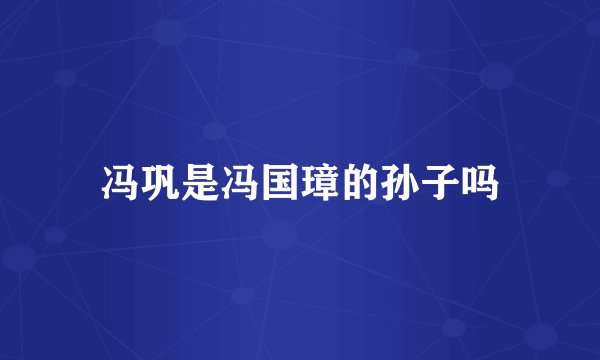 冯巩是冯国璋的孙子吗