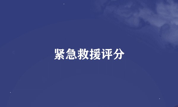紧急救援评分