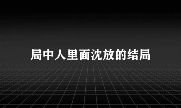 局中人里面沈放的结局