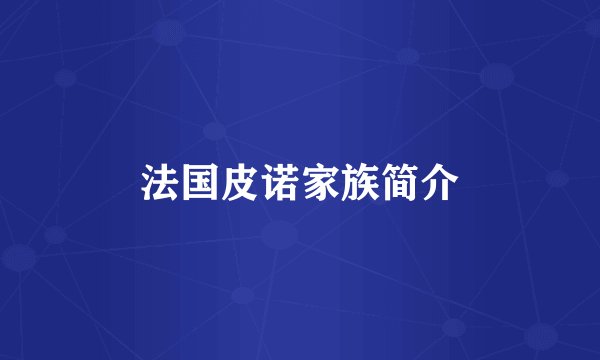 法国皮诺家族简介
