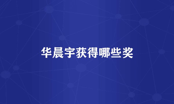 华晨宇获得哪些奖