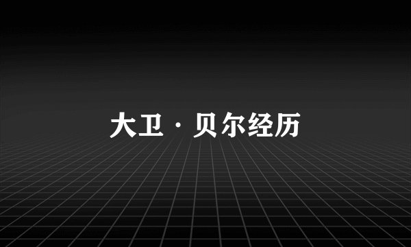 大卫·贝尔经历