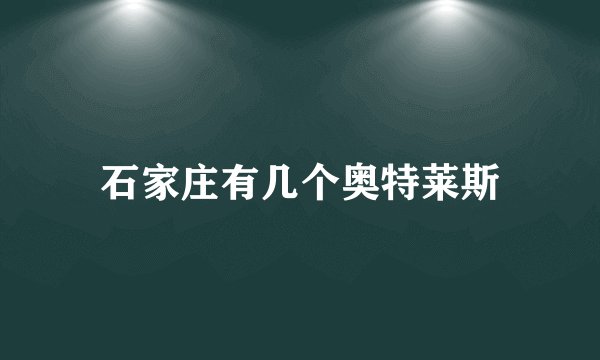 石家庄有几个奥特莱斯