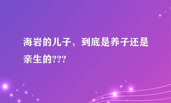 海岩的儿子，到底是养子还是亲生的???