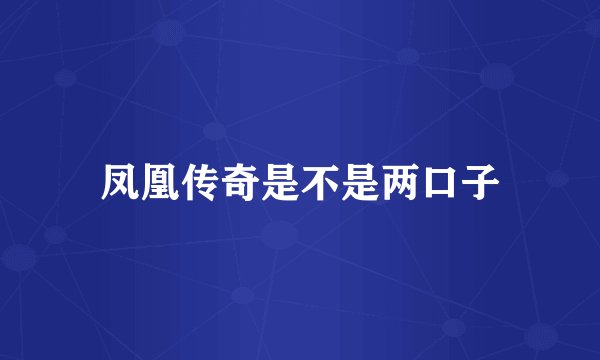 凤凰传奇是不是两口子