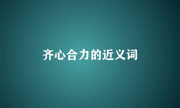 齐心合力的近义词