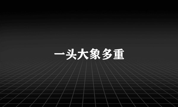 一头大象多重