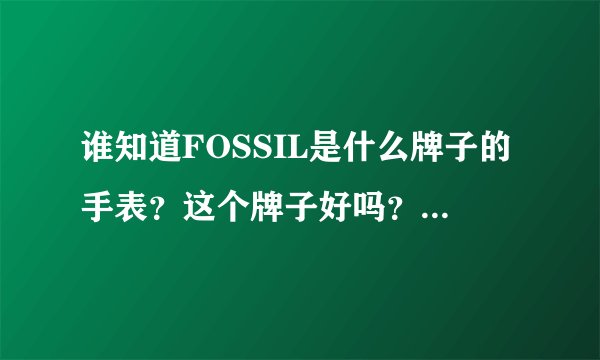 谁知道FOSSIL是什么牌子的手表?这个牌子好吗?谢谢~~