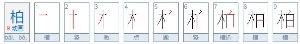 柏组词有哪些？