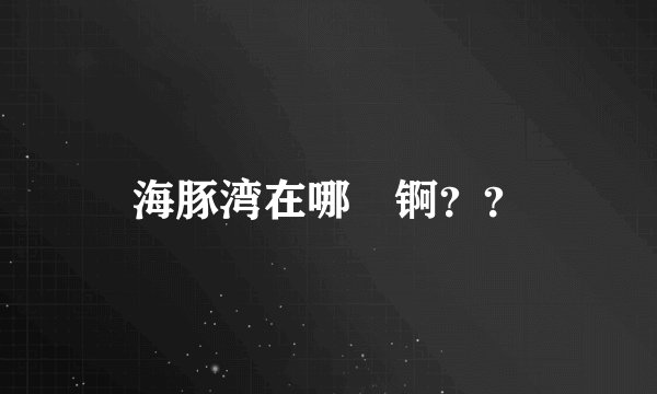 海豚湾在哪曞锕？？