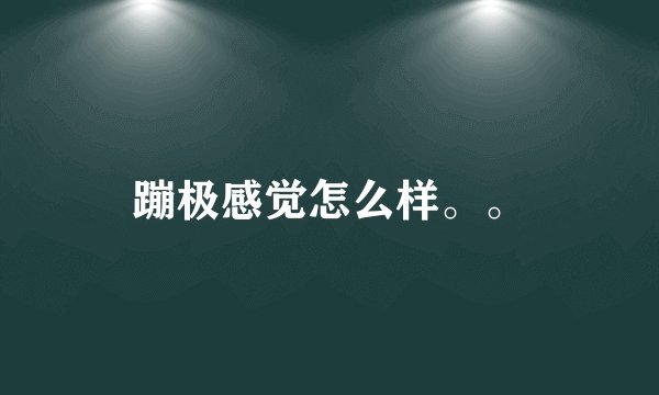 蹦极感觉怎么样。。