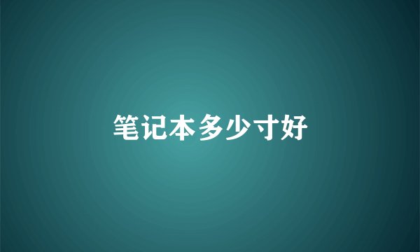 笔记本多少寸好
