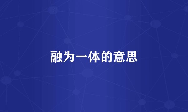 融为一体的意思