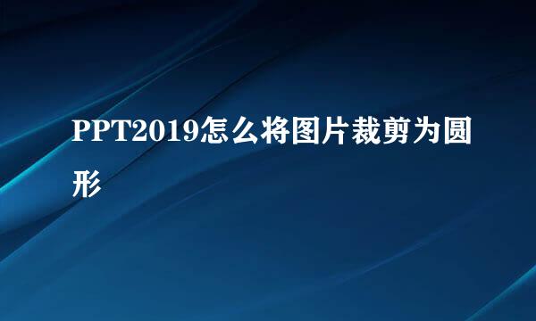 PPT2019怎么将图片裁剪为圆形