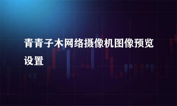 青青子木网络摄像机图像预览设置