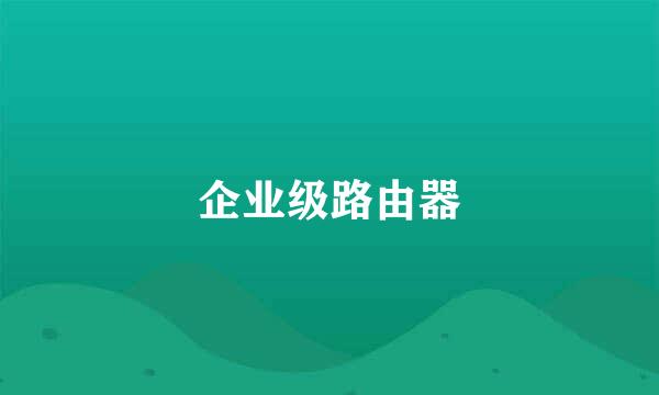 企业级路由器