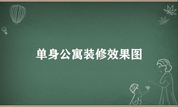 单身公寓装修效果图